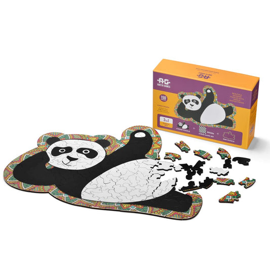Chess Panda- 150 piece fun acrylic jigsaw puzzle