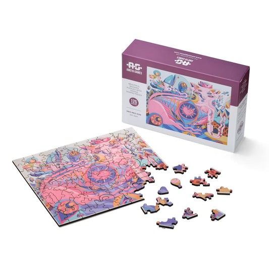 Cool Cat aka Meo Meo God - 125 piece fun wooden jigsaw puzzle