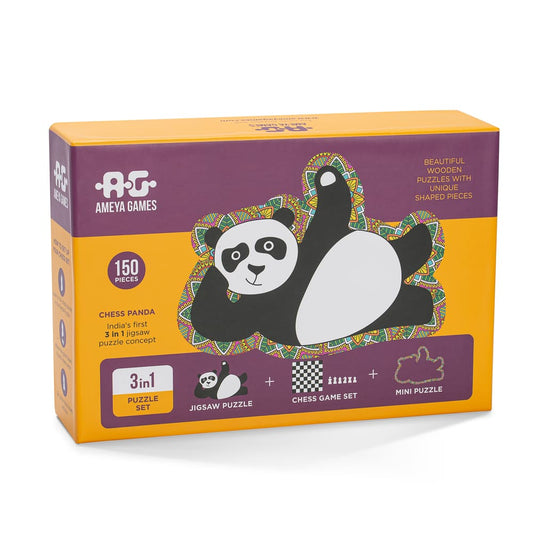 Chess Panda- 150 piece fun acrylic jigsaw puzzle